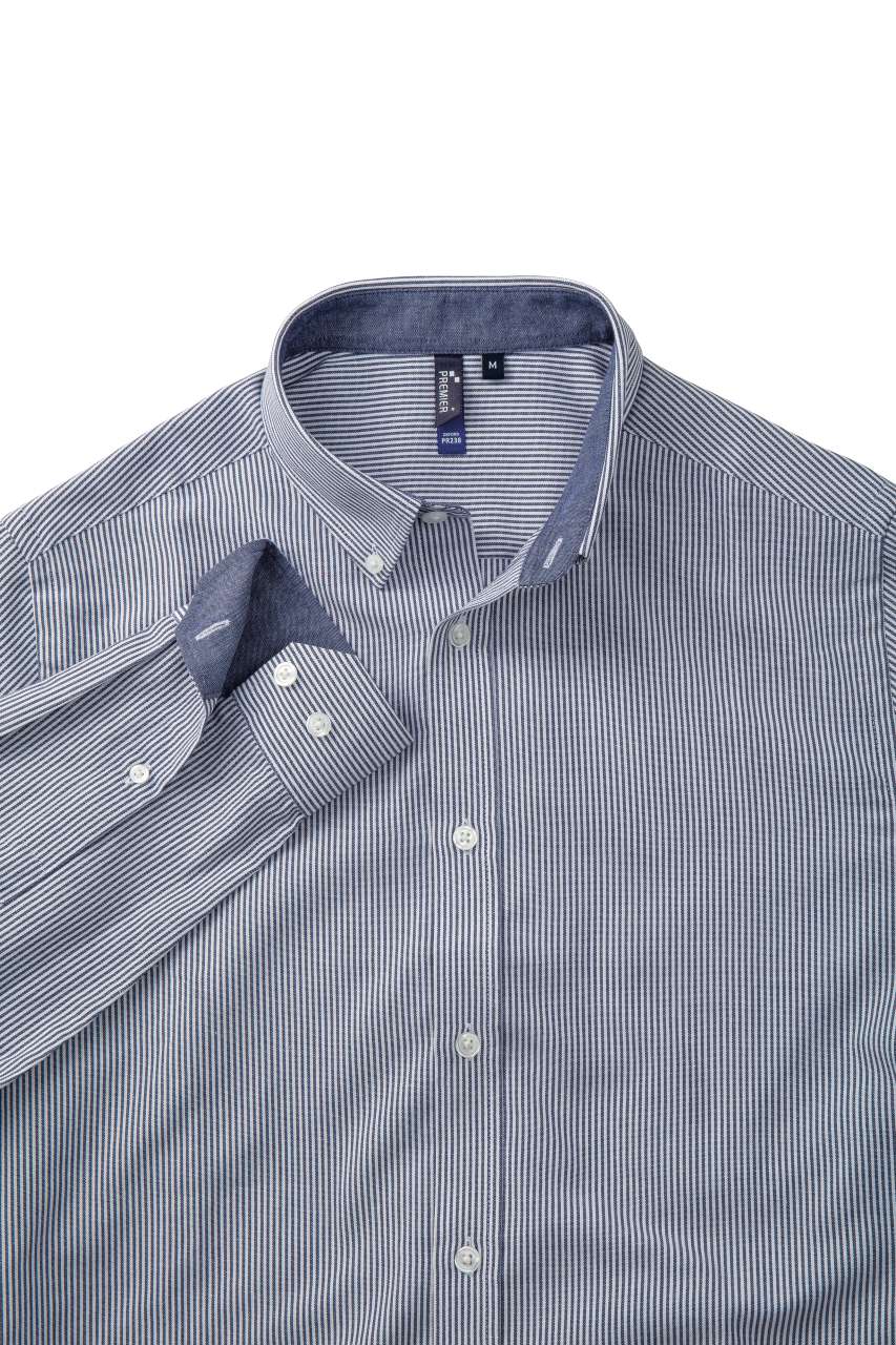 Model MEN’S COTTON RICH OXFORD STRIPES SHIRT PR238