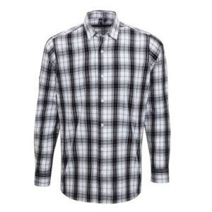 Model 'GINMILL' CHECK - MEN'S LONG SLEEVE COTTON SHIRT PR254