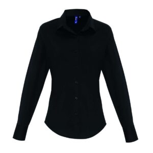 Model WOMEN'S STRETCH-FIT COTTON POPLIN LONG SLEEVE SHIRT PR344