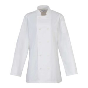 Model WOMEN'S LONG SLEEVE CHEF'S JACKET PR671