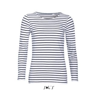 Model SOL'S MARINE WOMEN - LONG SLEEVE STRIPED T-SHIRT SO01403