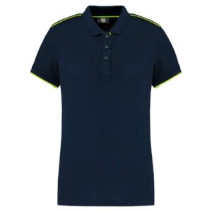 Model LADIES' SHORT-SLEEVED CONTRASTING DAYTODAY POLO SHIRT WK271