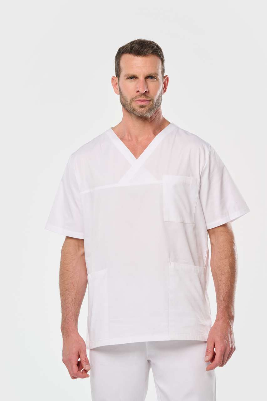 Model UNISEX SHORT SLEEVE COTTON TUNIC WK504 - Image 2
